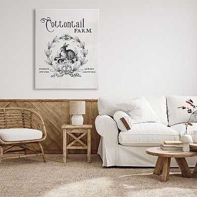 Stupell Home Decor Cottontail Farm Rabbit Canvas Wall Art