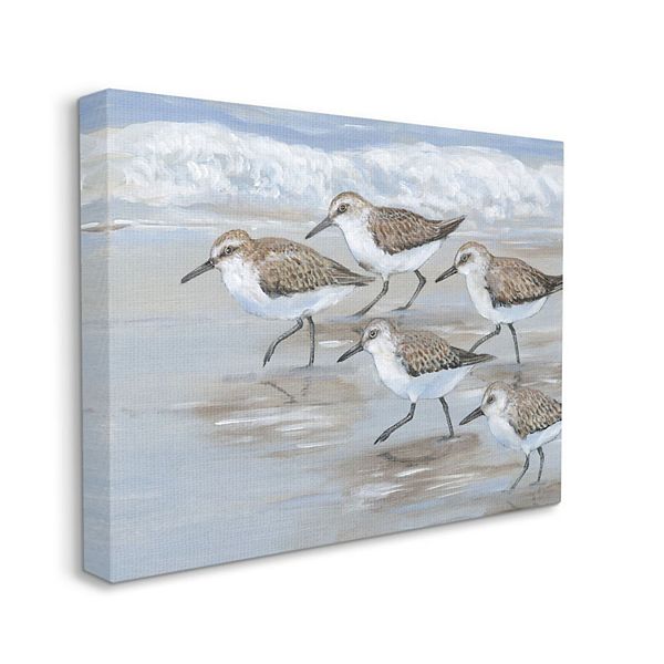 Stupell Home Decor Sandpiper Bird Flock Beach Canvas Wall Art