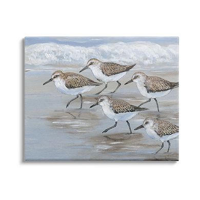 Stupell Home Decor Sandpiper Bird Flock Beach Canvas Wall Art