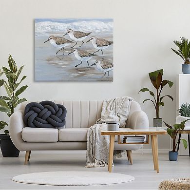 Stupell Home Decor Sandpiper Bird Flock Beach Canvas Wall Art