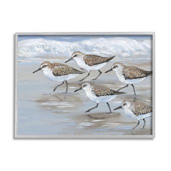 Stupell Home Decor Sandpiper Bird Flock Framed Wall Art