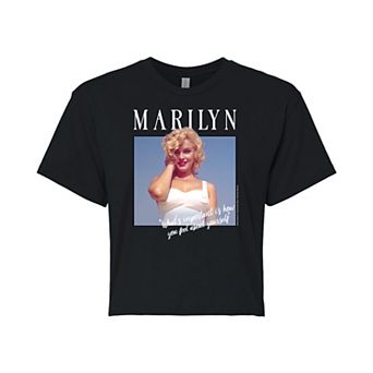 Juniors' Marilyn Monroe "Important" Cropped Graphic Tee