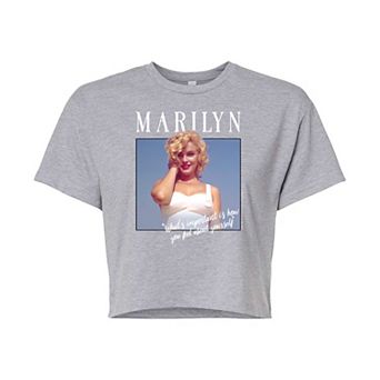 Juniors' Marilyn Monroe "Important" Cropped Graphic Tee
