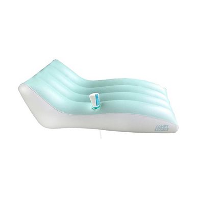 Comfy Floats Misting Chaise Lounger Inflatable Float for Water, Aqua (2 Pack)