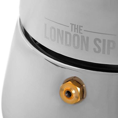 Escali London Sip 3-Cup Stainless Steel Espresso Maker