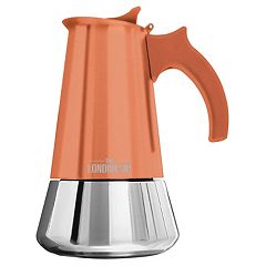 JoyJolt Italian Moka Pot 3 Cup Stovetop Espresso Maker Aluminum Coffee  Percolator Coffee Pot - Orange