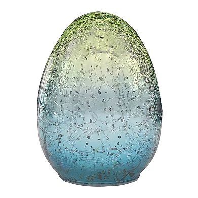 Celebrate Together™ Easter LED Large Blue & Green Ombre Glass Egg Table Decor