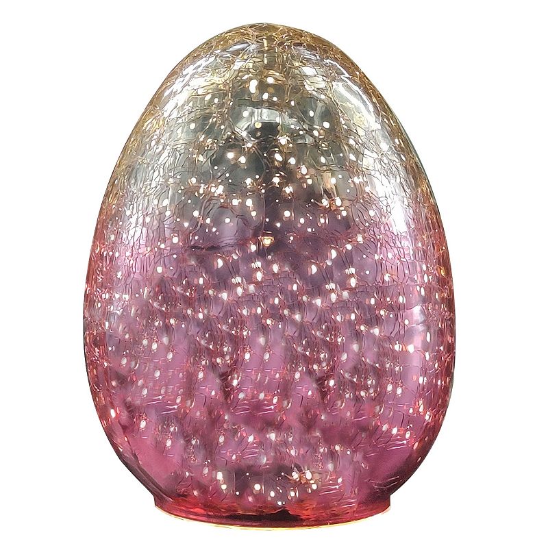 Celebrate Together Easter LED Large Yellow & Pink Ombre Glass Egg Table Dec