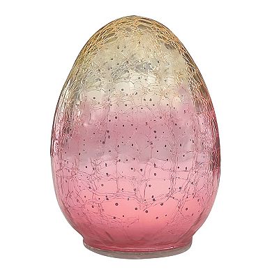 Celebrate Together™ Easter LED Large Yellow & Pink Ombre Glass Egg Table Decor