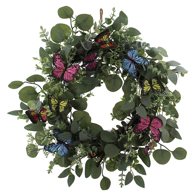 80560775 Celebrate Together Easter Butterfly Wreath, Multic sku 80560775