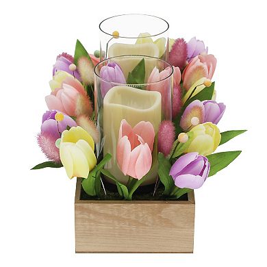 Celebrate Together™ Easter LED Candle & Faux Tulips Table Decor