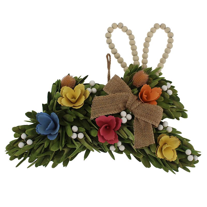 Celebrate Together Easter Wood Curl Flowers & Greenery Leaping Bunny Wall D
