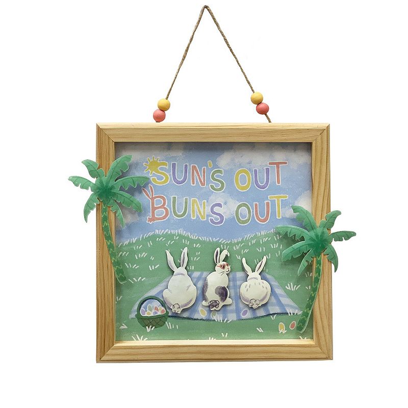 Celebrate Together Easter Suns Out, Buns Out Bunny Wall Decor, Multic