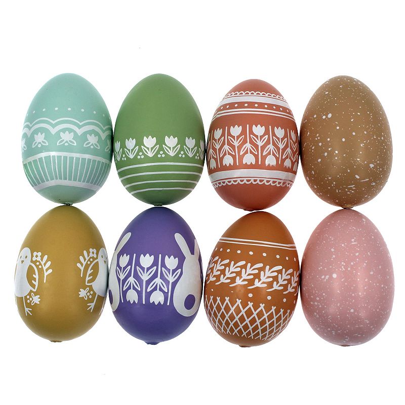 Celebrate Together Easter Faux Patterned Eggs, Set of 8, Multicolor