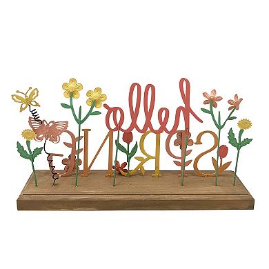 Celebrate Together™ Easter "Hello Spring" Floral Metal Table Decor