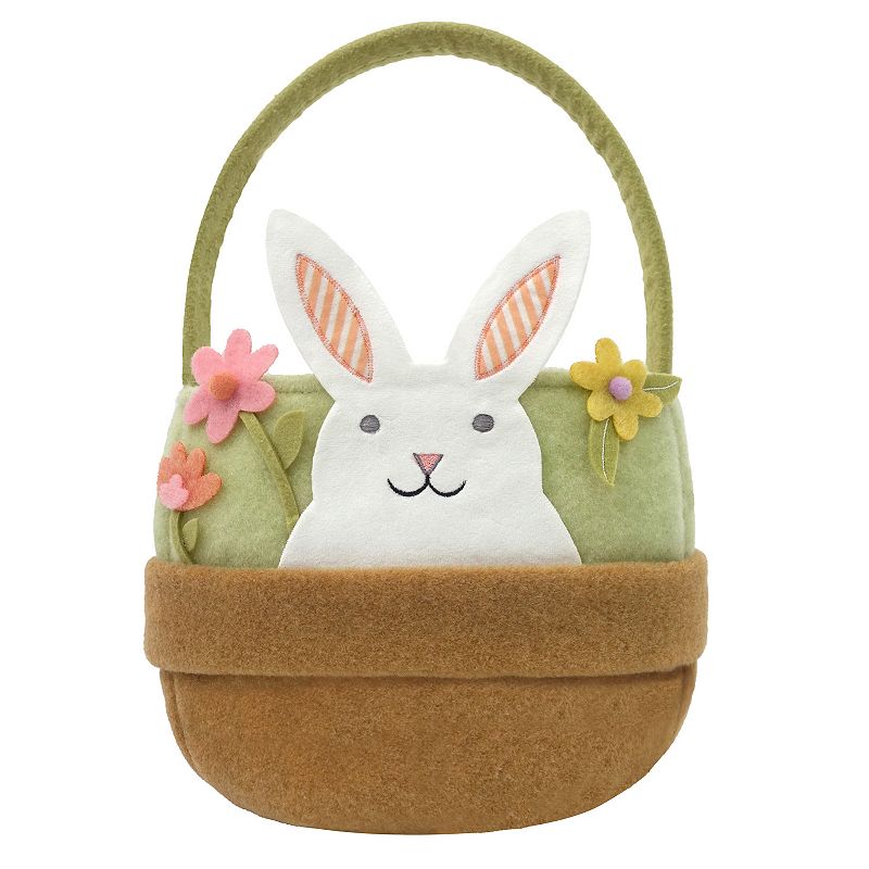 Celebrate Together Easter Plush Bunny & Flowers Treat Basket, Multicolor