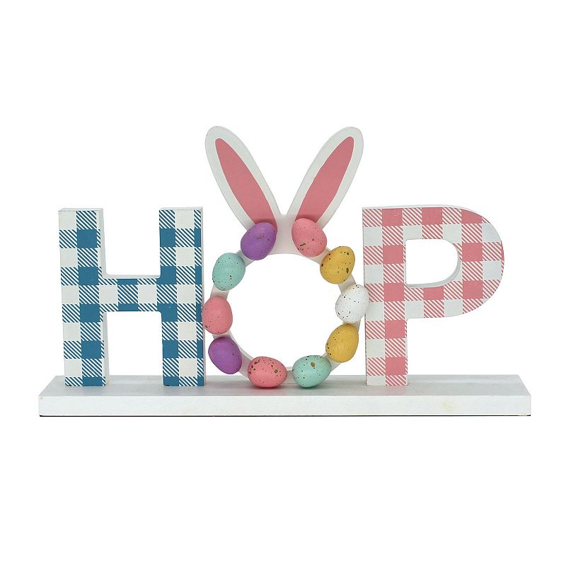 Celebrate Together Easter Gingham & Egg Hop Table Decor, Multicolor