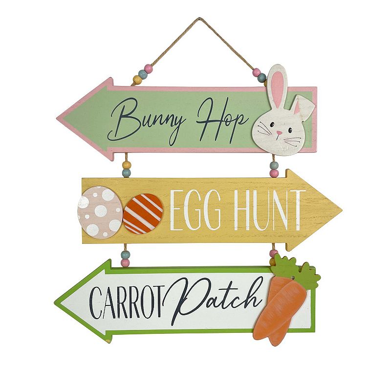 Celebrate Together Easter Bunny Hop, Egg Hunt, Carrot Patch Arrow Wall