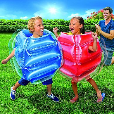 Banzai Battle Bop Combo Pack w/ Inflatable Gloves & Body Bumpers, 2 Pairs Each + Banzai Sun 'N Splash Fun Kids Inflatable Bounce House & Water Slide Splash Park