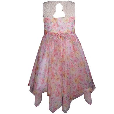 Girls 7-16 & Plus Size Bonnie Jean Floral Handkerchief Hem Dress 