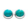 Sterling Silver Reconstituted Turquoise Stud Earrings