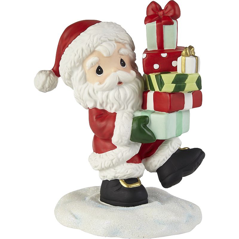 Precious Moments Santa Gifts Figurine Table Decor, Multicolor
