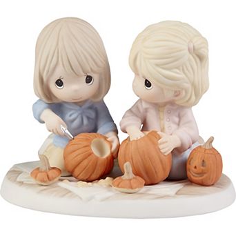Precious Moments Pumpkin Carving Figurine Table Decor