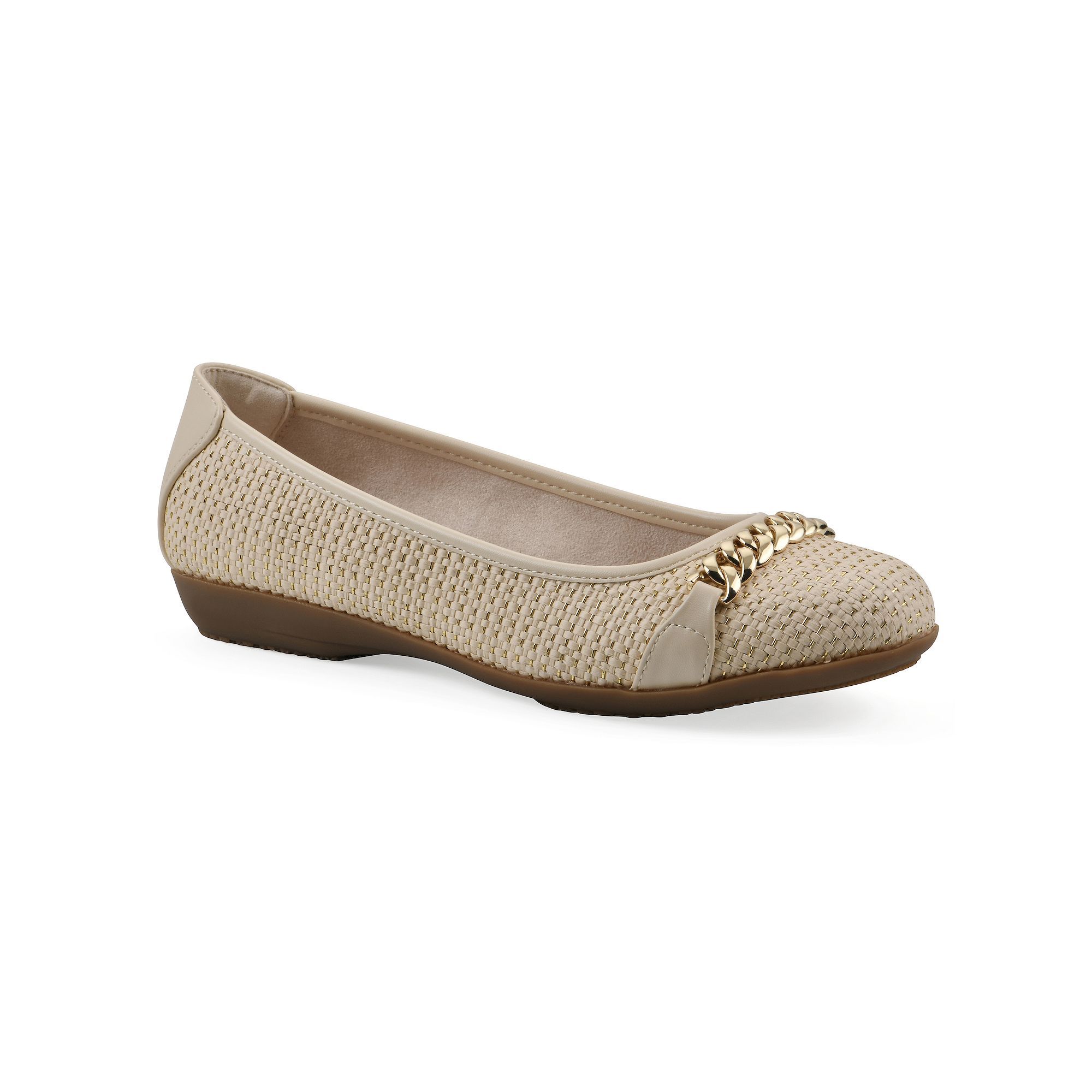 Cliffs by White Mountain Charmed Womens Ballet Flats, Size: 6.5, Gold Team