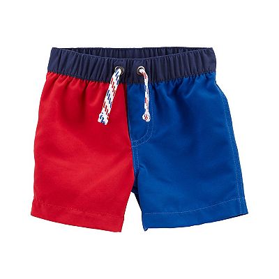 Baby Boy Carter s 2 Piece American Flag Rashguard Swim Trunks Set
