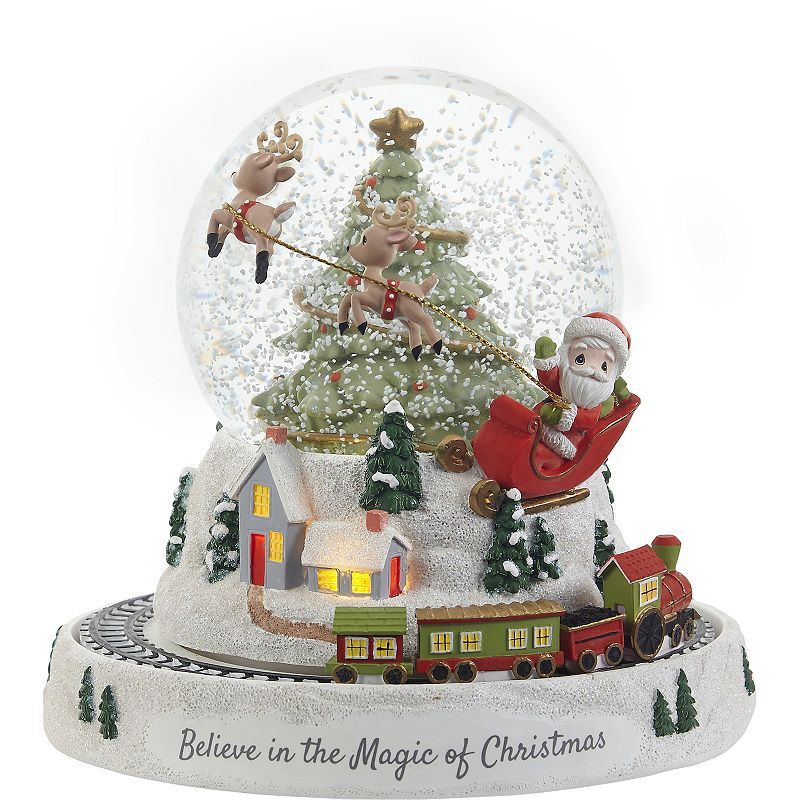 55698738 Precious Moments Santa Christmas Tree Snow Globe T sku 55698738