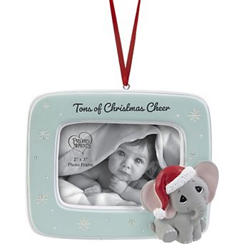 Precious Moments Elephant 2" x 3" Photo Christmas Ornament