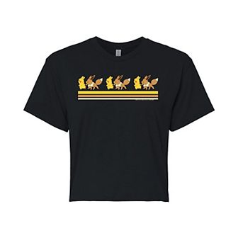 Juniors' Pokémon Retro Cropped Graphic Tee