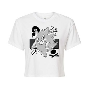 Juniors' Pokémon Gengar Cropped Graphic Tee