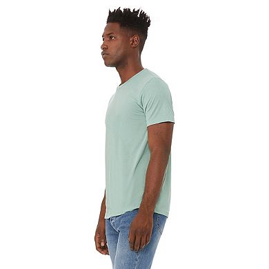 Canvas Mens Triblend Crew Neck Plain Short Sleeve T-Shirt