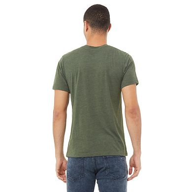 Canvas Mens Triblend Crew Neck Plain Short Sleeve T-Shirt