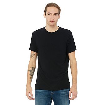 Canvas Mens Triblend Crew Neck Plain Short Sleeve T-Shirt