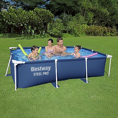 Bestway Steel Pro 8.5'x67"x24" Rectangular Above Ground Outdoor Swimming Pool