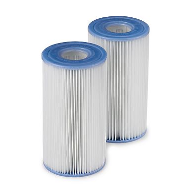 Intex Easy Set Type A or C Filter Replacement Cartridges Pack for Pool, 2 Pack