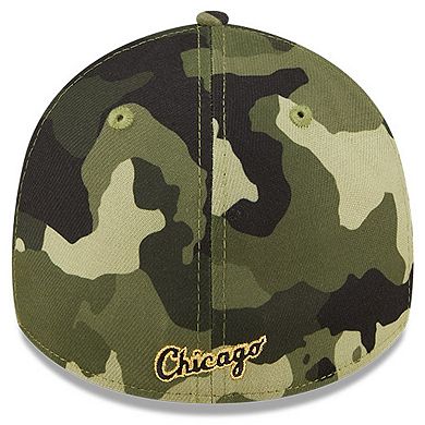 Men's New Era Camo Chicago White Sox 2022 Armed Forces Day 39THIRTY Flex Hat