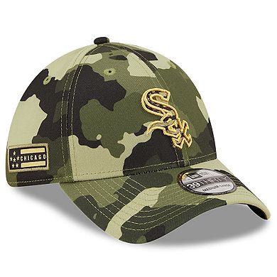 Men's New Era Camo Chicago White Sox 2022 Armed Forces Day 39THIRTY Flex Hat