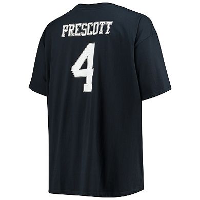 Men's Dak Prescott Navy Dallas Cowboys Big & Tall Player Name & Number T-Shirt
