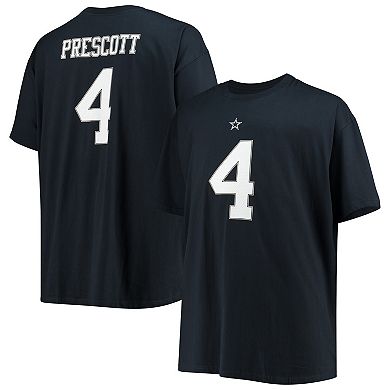 Men's Dak Prescott Navy Dallas Cowboys Big & Tall Player Name & Number T-Shirt