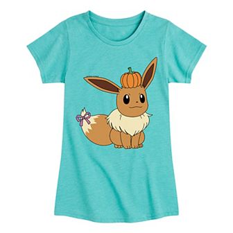 Girls 7-16 Pokemon Eevee Halloween Tee