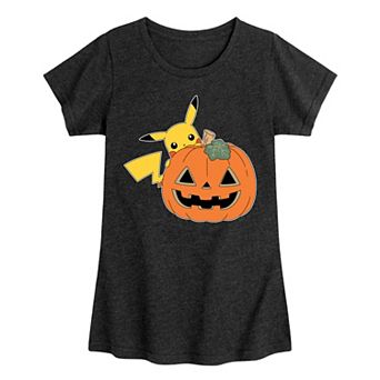 Girls 7-16 Pokemon Pikachu Pumpkin Tee