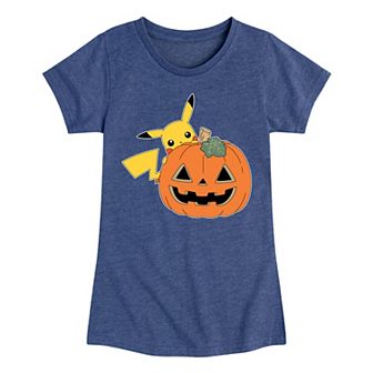 Girls 7-16 Pokemon Pikachu Pumpkin Tee