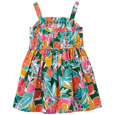 Baby & Toddler Girl Carter's Tropical Floral Print Ruffle Sundress