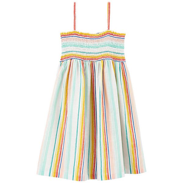 Girls 4-14 Carter's Striped Smocked Sundress