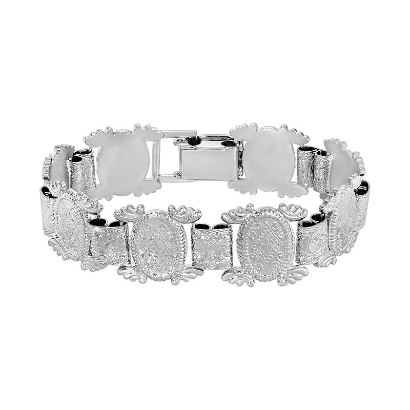 29915856 1928 Silver Tone Clasp Bracelet, Womens sku 29915856