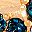 Gold Tone Blue