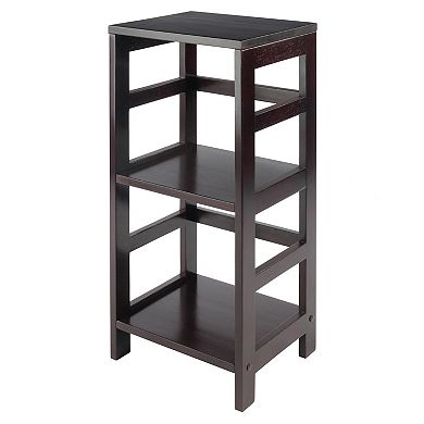 Winsome Wood Leo 3-Tier Shelf & 2 Foldable Baskets Set